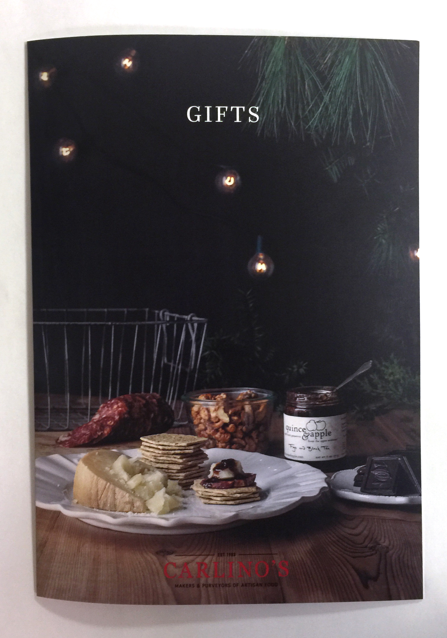 Carlino’s gift basket lookbook cover